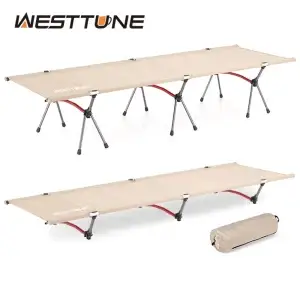 Ultralight Camping Cot with Leg Extenders for Outdoor Hiking Travel