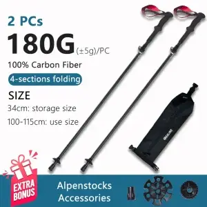 Ultralight Outdoor Carbon Fiber Trekking Poles