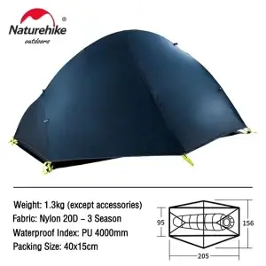 1 Person Ultralight Backpacking Tent