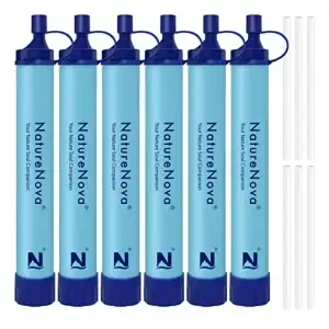 Personal Water Filter Straw Outdoor for Hiking Camping