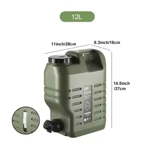Water Tank Carrier Container with Spigot for Camping Outdoors