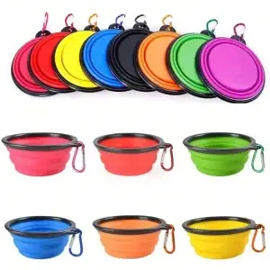 Collapsible Travel Dog Bowl for Hiking & Camping